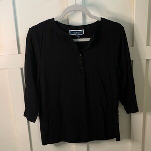 Karen Scott Women's petite 3/4 sleeve Top